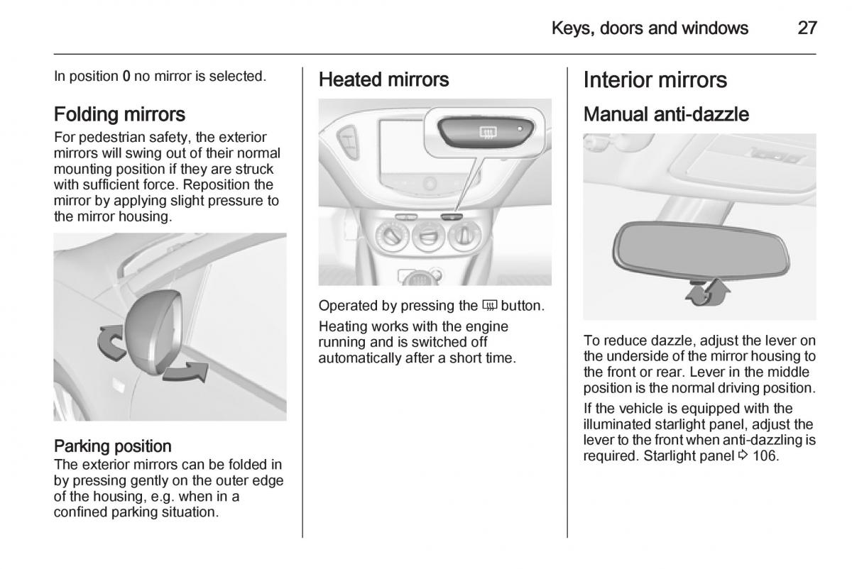 Opel Adam owners manual / page 29