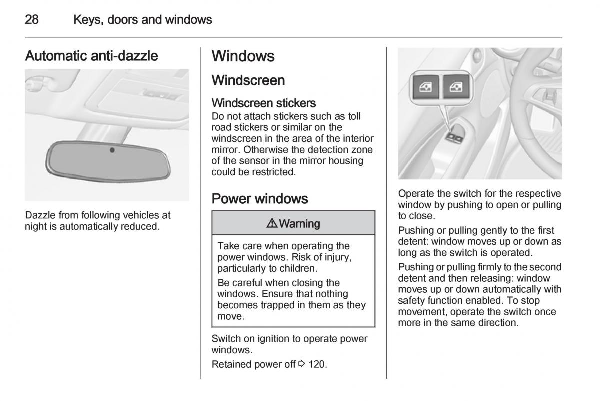 Opel Adam owners manual / page 30