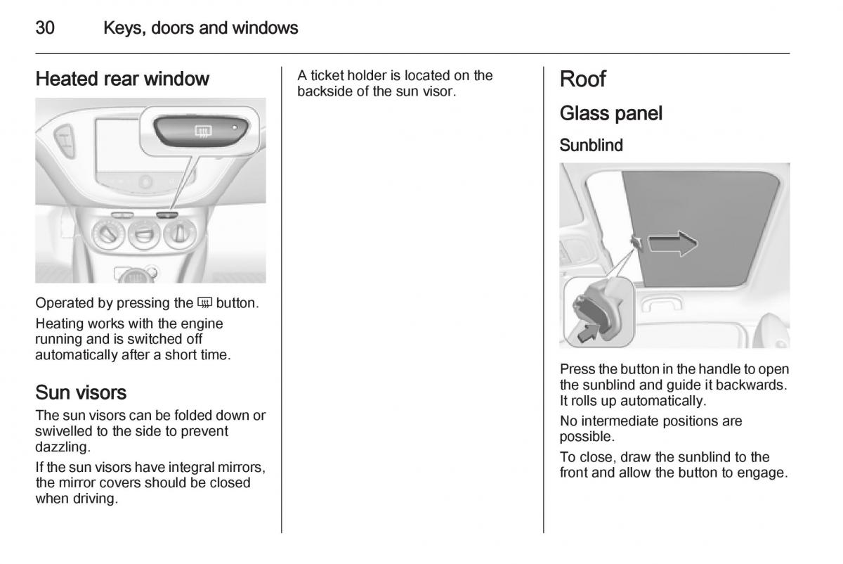 Opel Adam owners manual / page 32