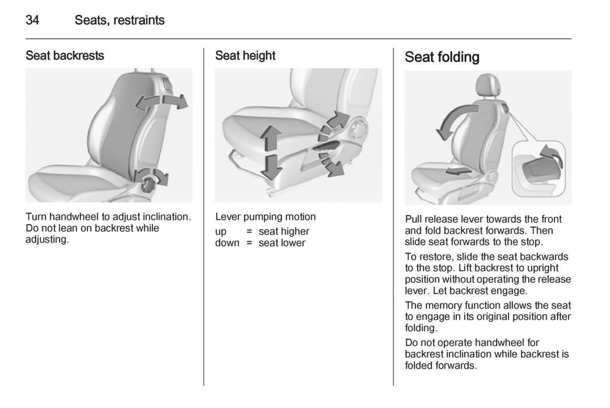 Opel Adam owners manual / page 36