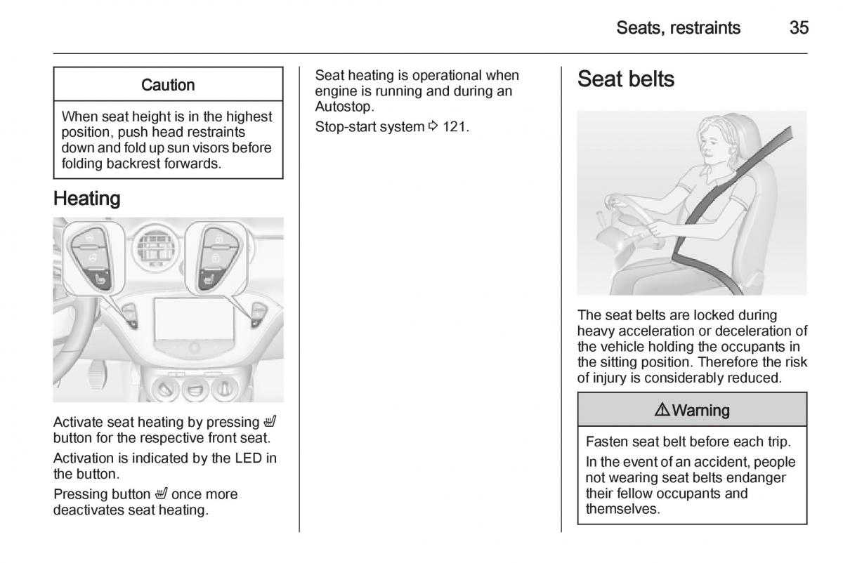 Opel Adam owners manual / page 37