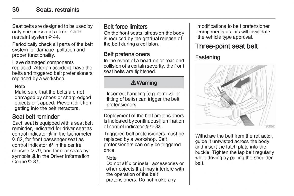 Opel Adam owners manual / page 38