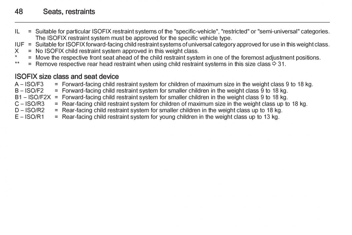 Opel Adam owners manual / page 50