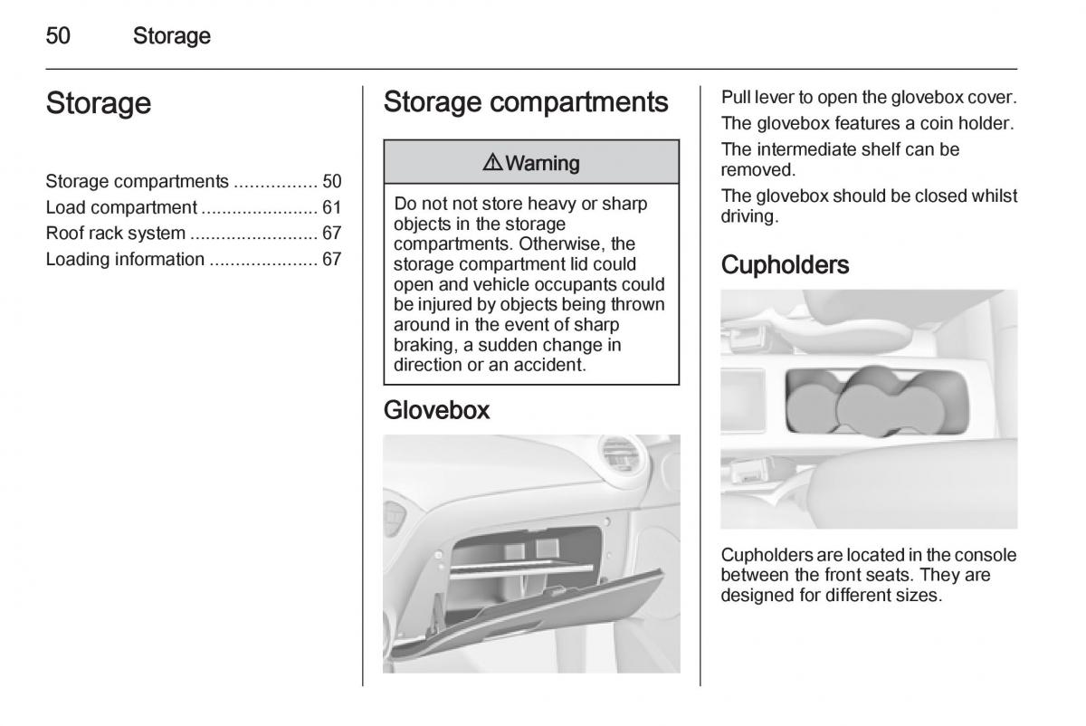 Opel Adam owners manual / page 52