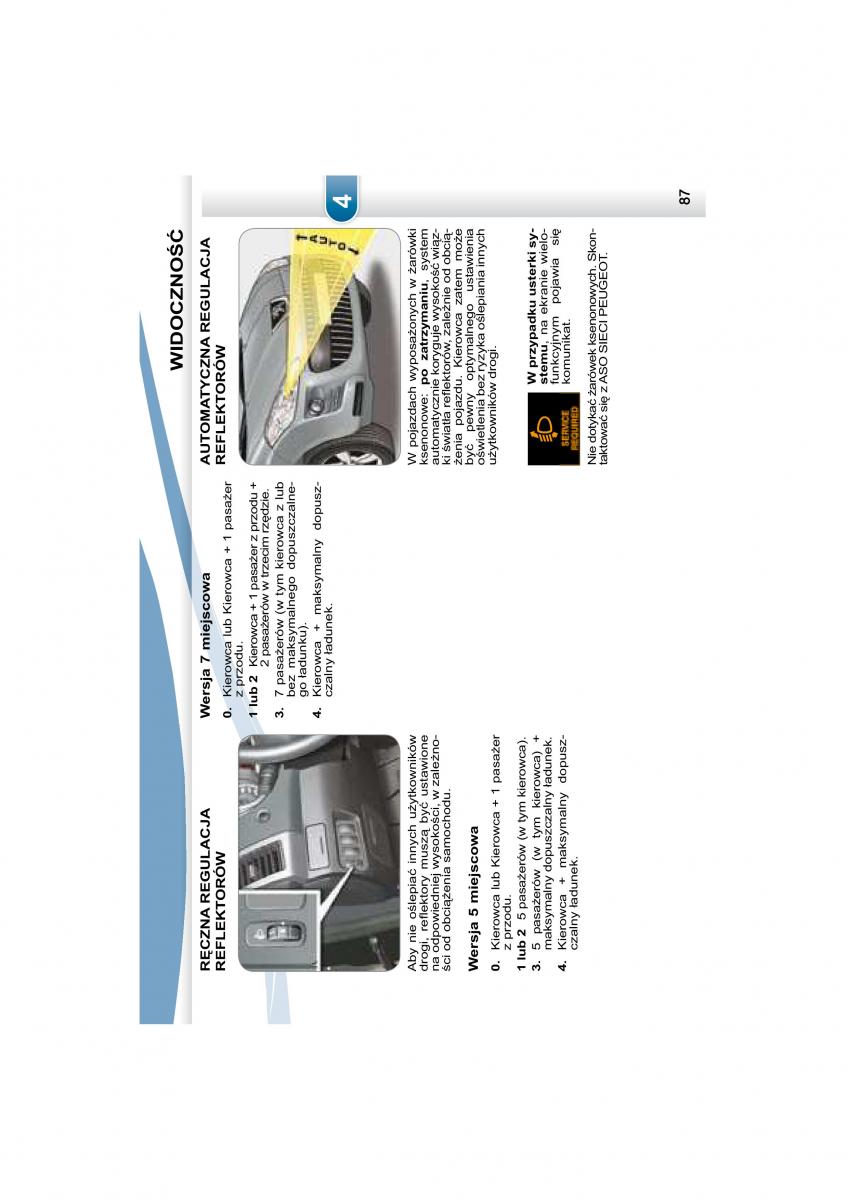 Peugeot 4007 instrukcja obslugi / page 85