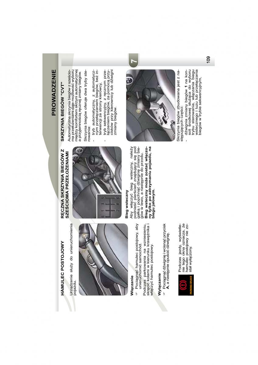 Peugeot 4007 instrukcja obslugi / page 107