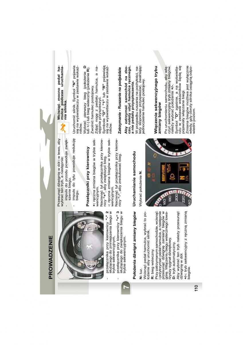 Peugeot 4007 instrukcja obslugi / page 108