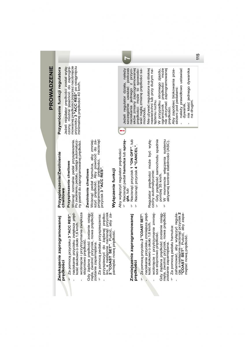 Peugeot 4007 instrukcja obslugi / page 113