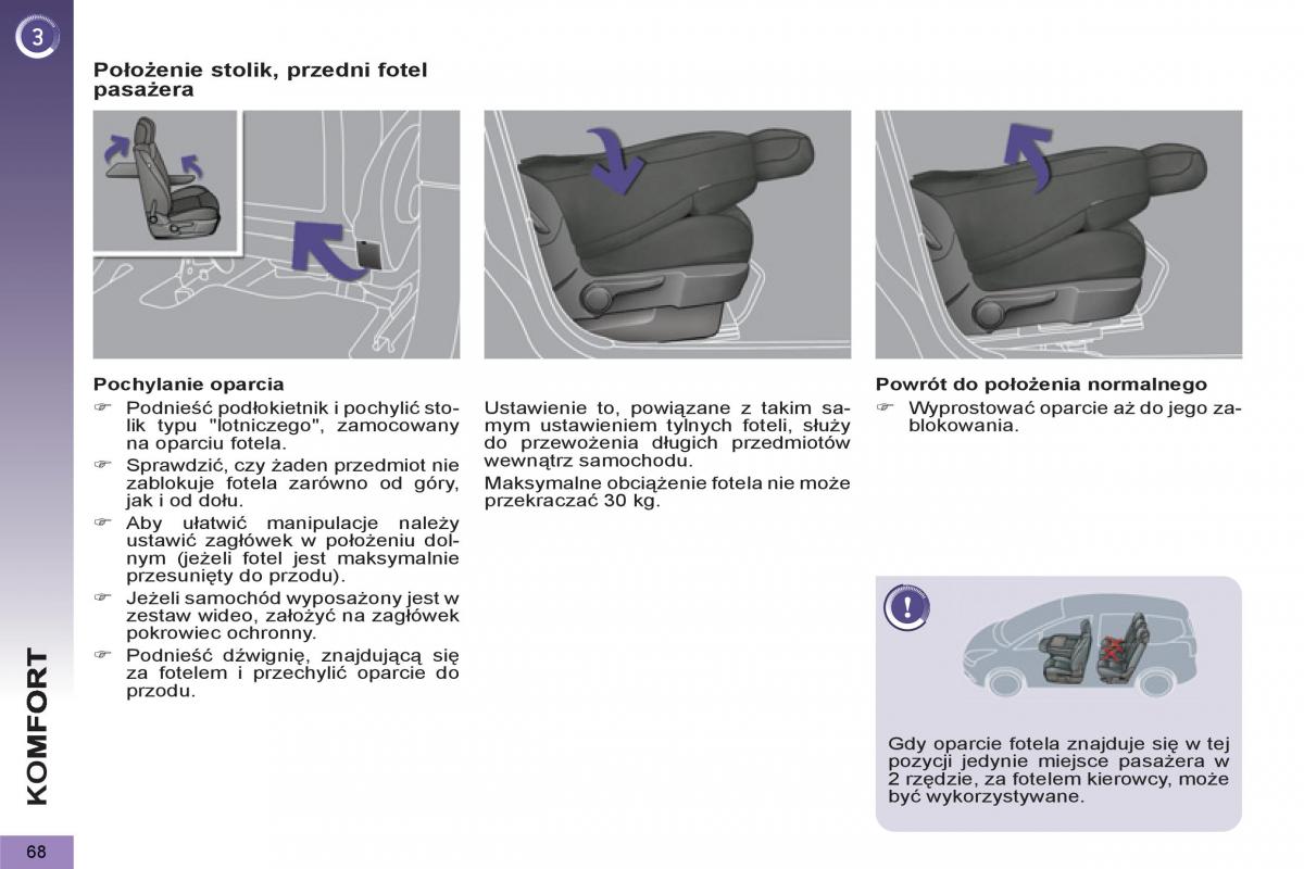 Peugeot 5008 instrukcja obslugi / page 70