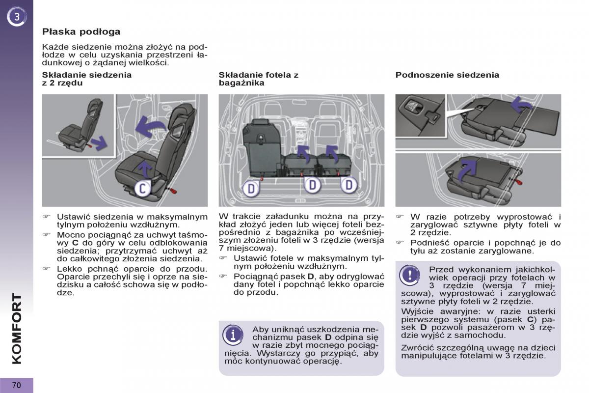 Peugeot 5008 instrukcja obslugi / page 72