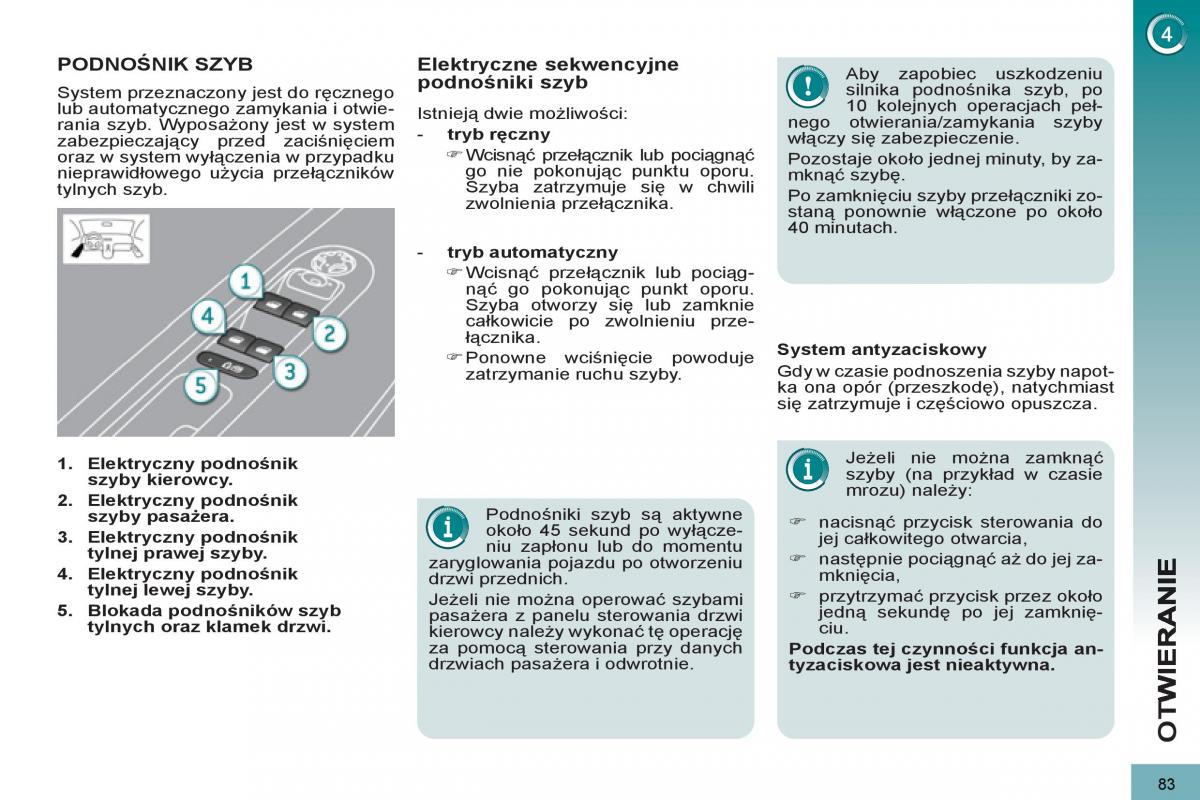 Peugeot 5008 instrukcja obslugi / page 85