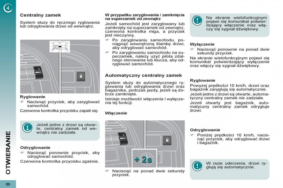 Peugeot 5008 instrukcja obslugi / page 88