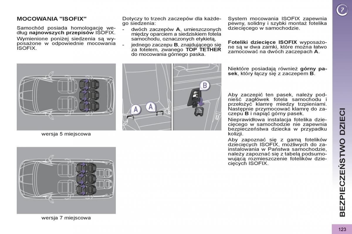  Peugeot 5008 Peugeot 5008 instrukcja obslugi / page 125