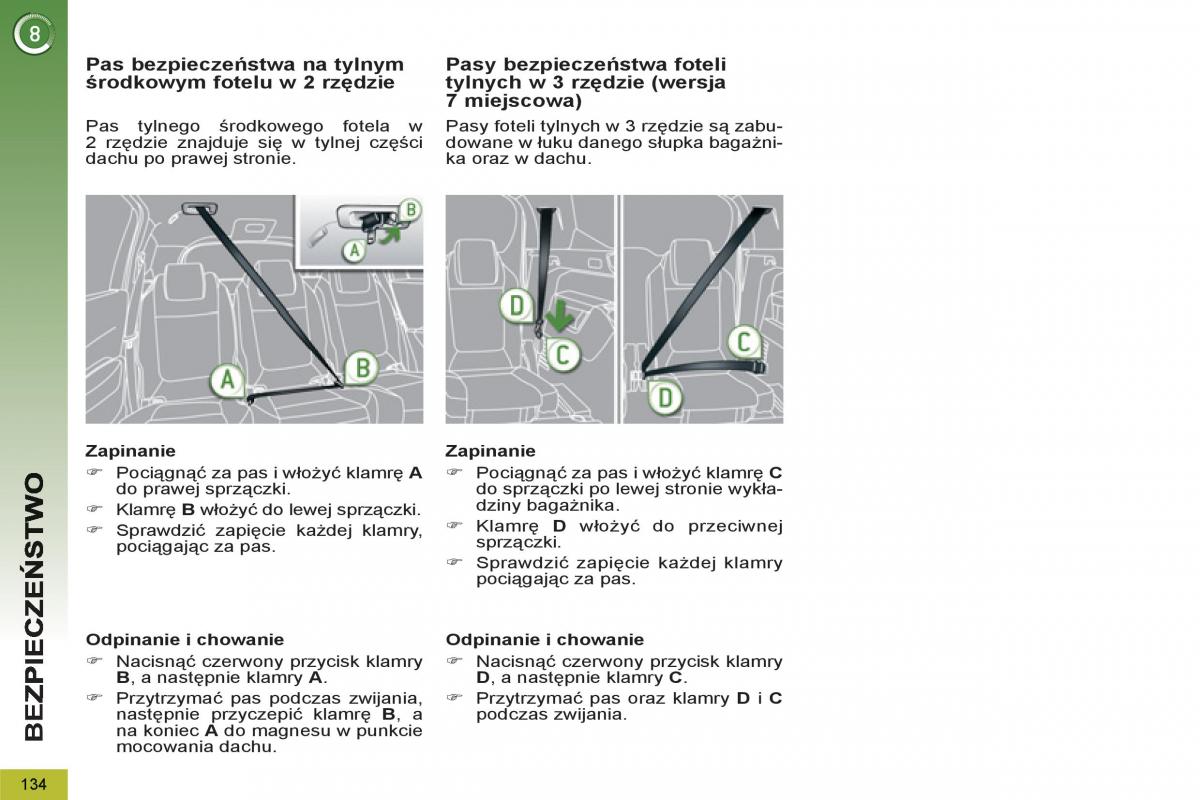 Peugeot 5008 instrukcja obslugi / page 136