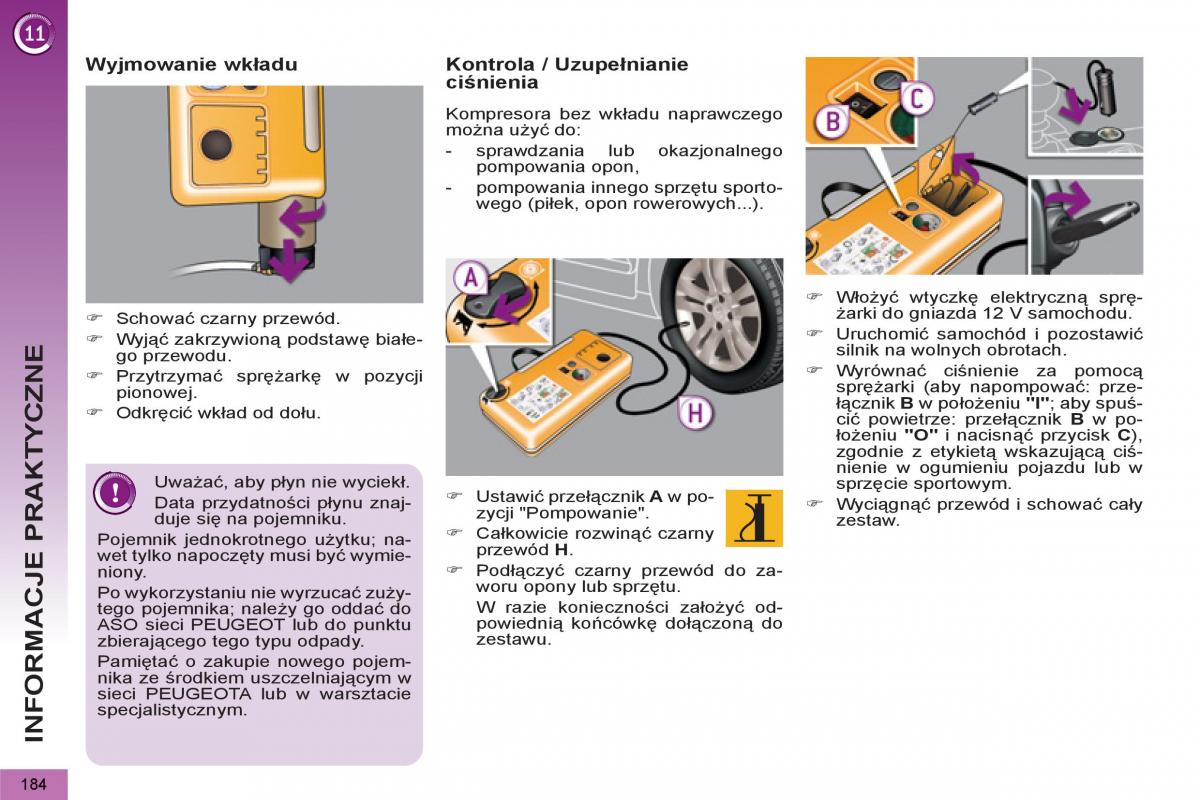 Peugeot 5008 instrukcja obslugi / page 186