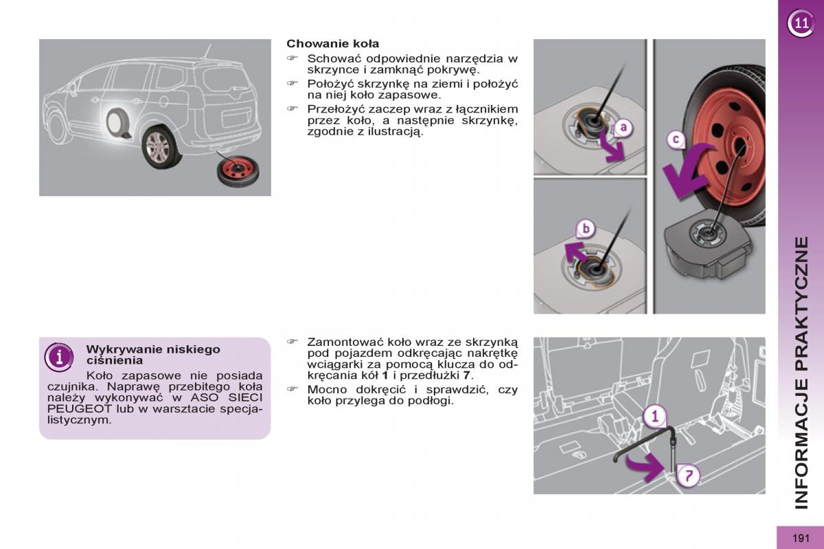 Peugeot 5008 instrukcja obslugi / page 193