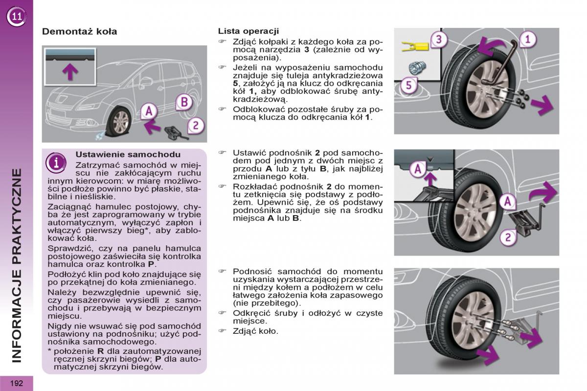 Peugeot 5008 instrukcja obslugi / page 194