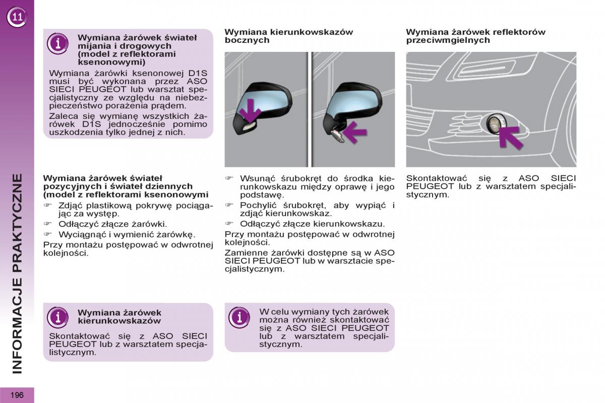 Peugeot 5008 instrukcja obslugi / page 198