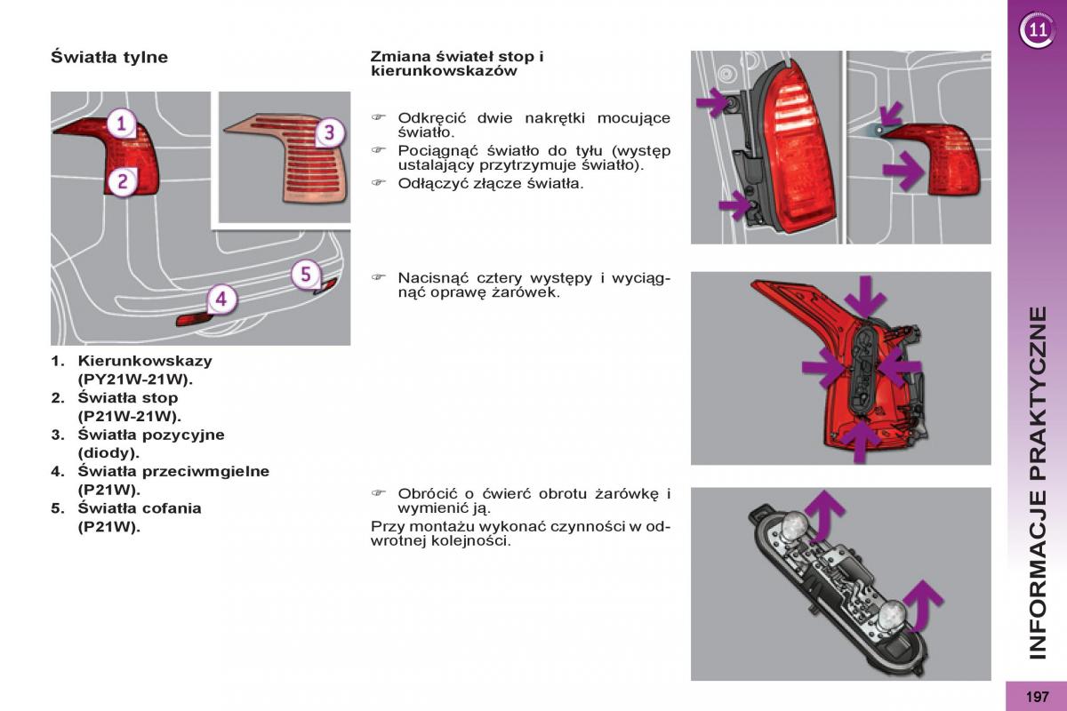 Peugeot 5008 instrukcja obslugi / page 199