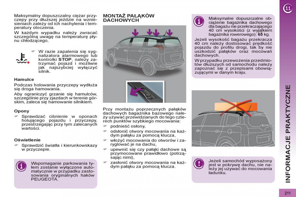 Peugeot 5008 instrukcja obslugi / page 213