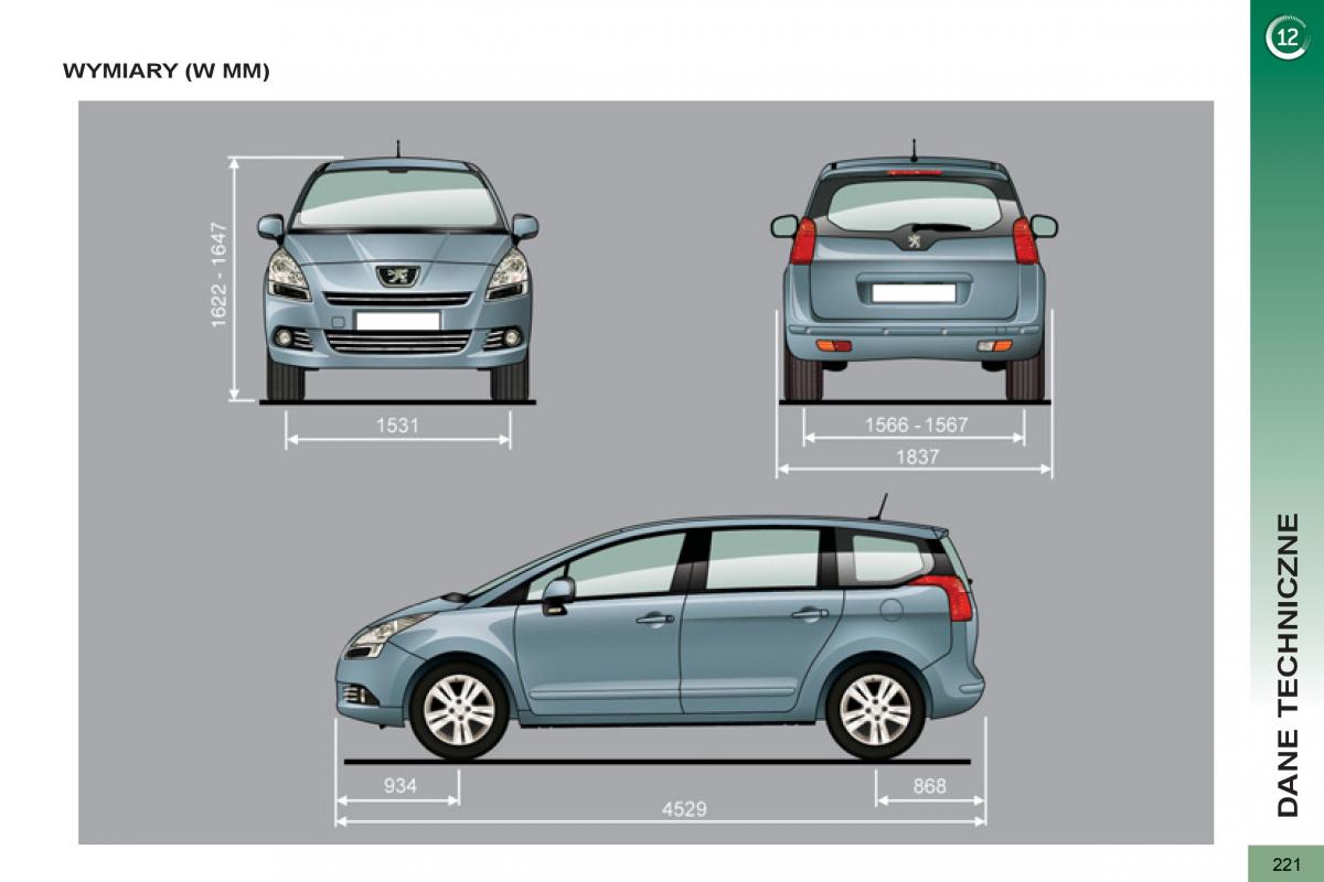 Peugeot 5008 instrukcja obslugi / page 223