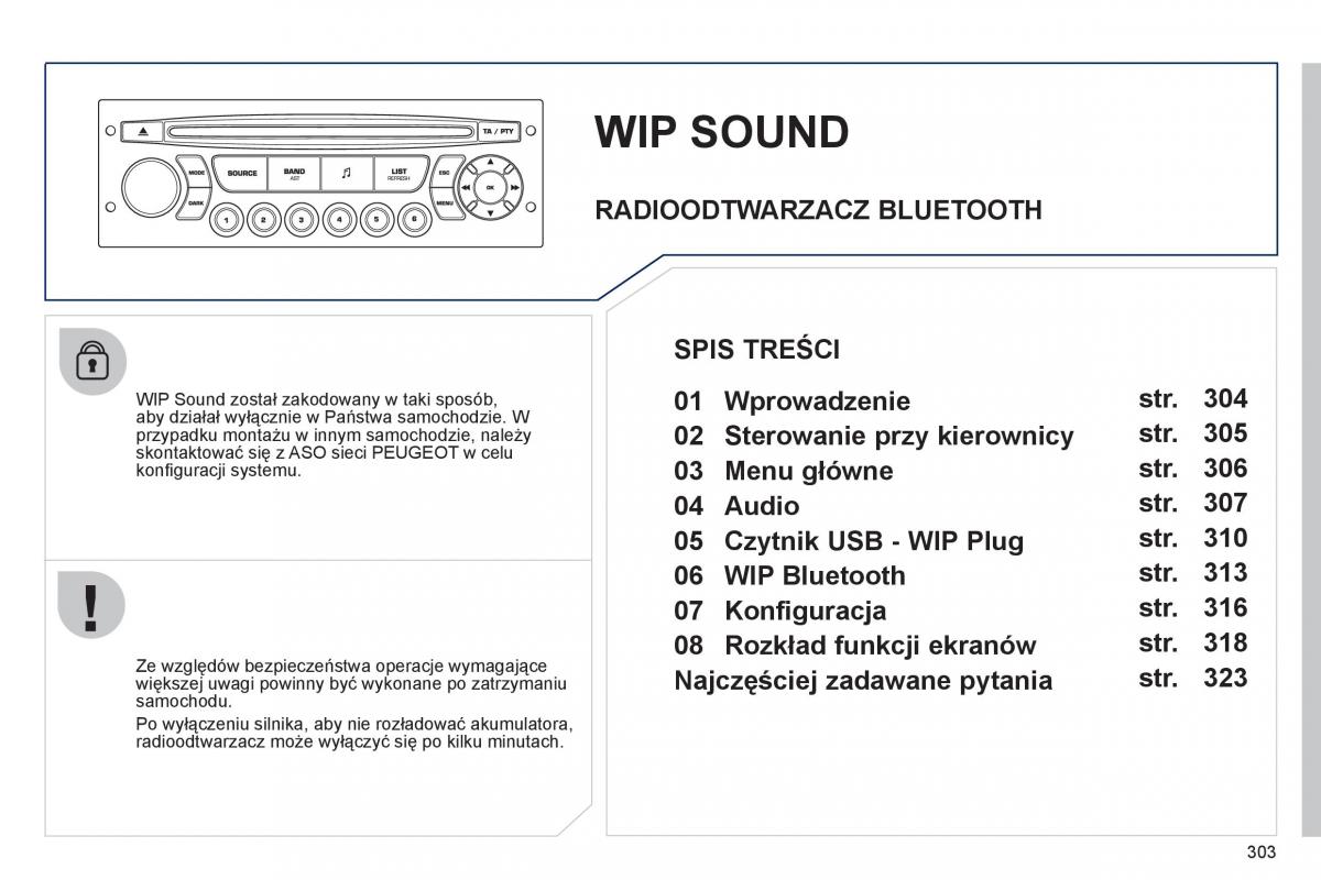 Peugeot 5008 instrukcja obslugi / page 305