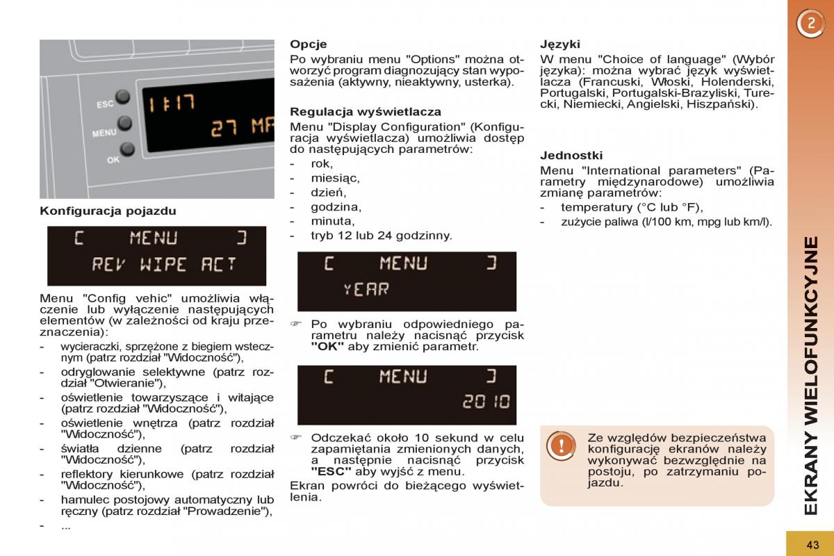 Peugeot 5008 instrukcja obslugi / page 45