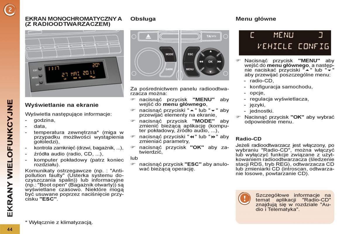 Peugeot 5008 instrukcja obslugi / page 46