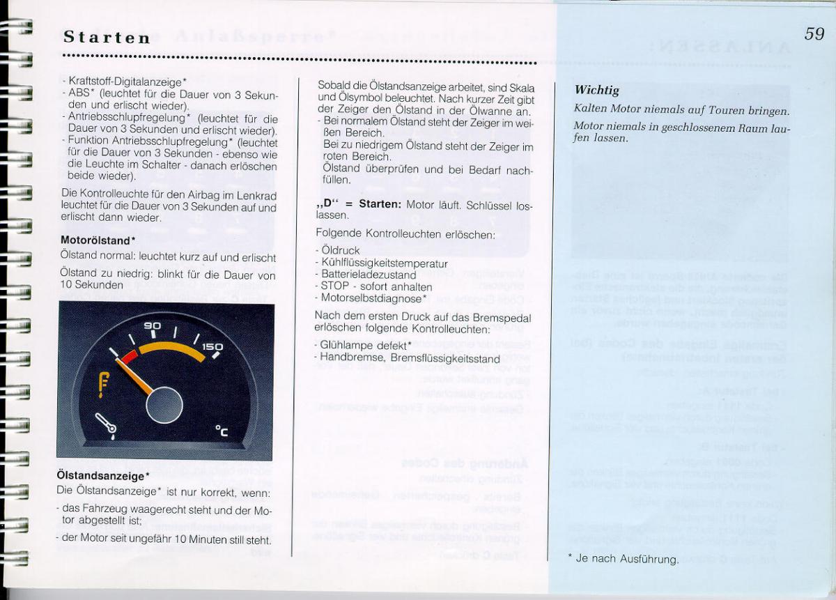 Peugeot 605 instrukcja obslugi / page 61