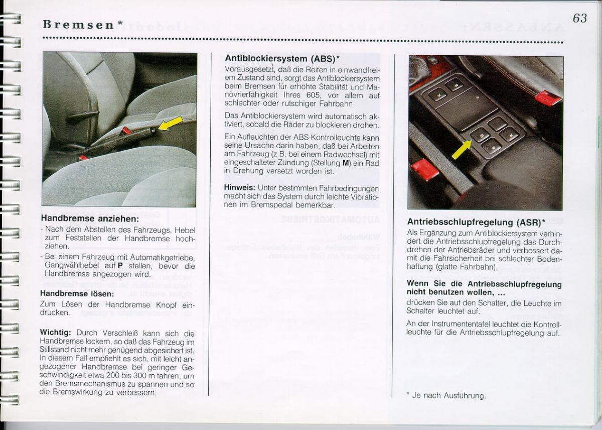 Peugeot 605 instrukcja obslugi / page 65