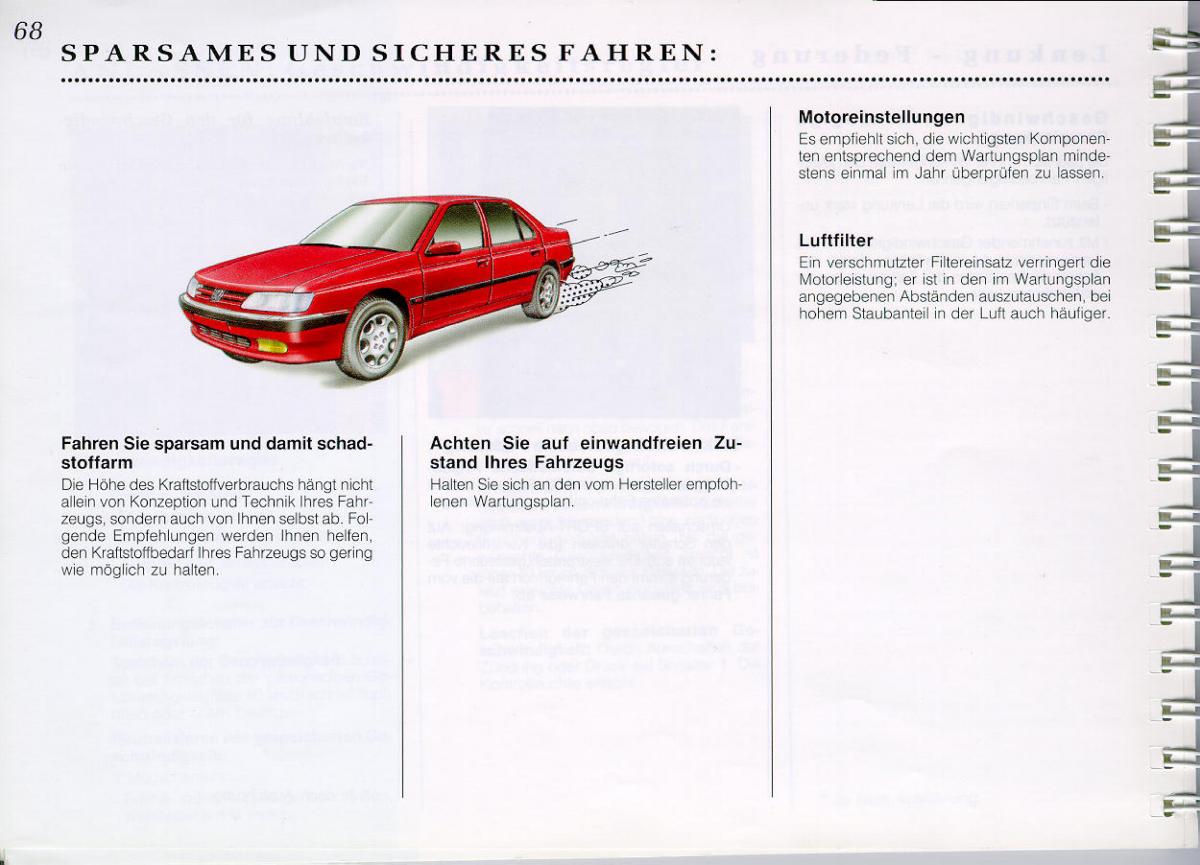 Peugeot 605 instrukcja obslugi / page 70