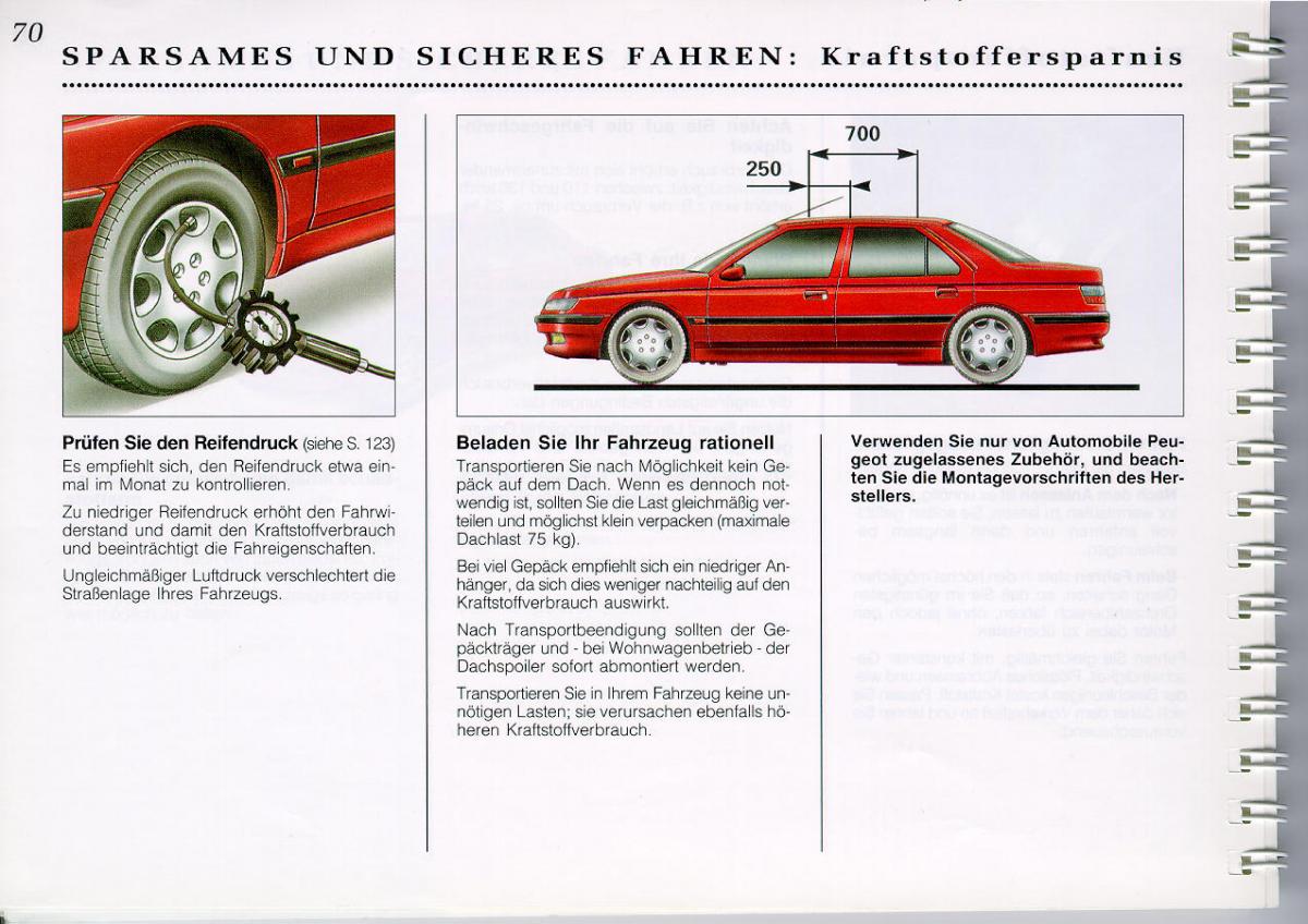 Peugeot 605 instrukcja obslugi / page 72