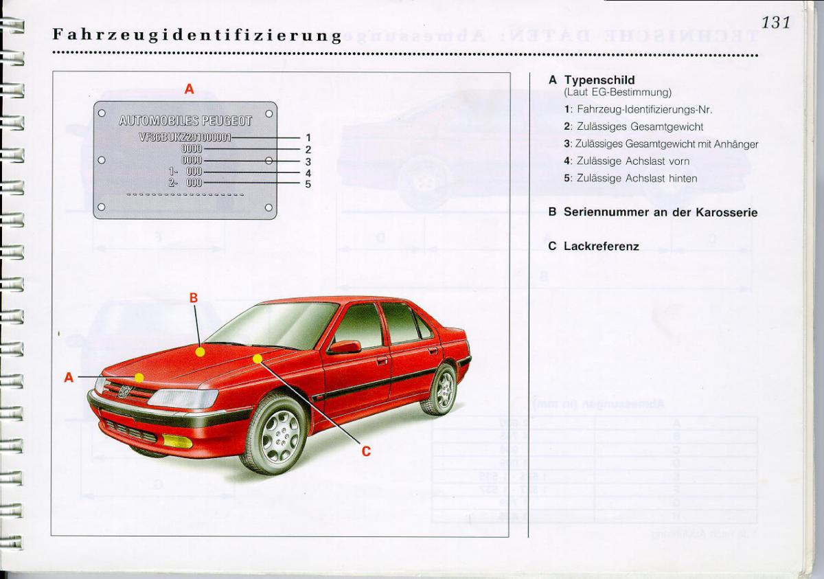 Peugeot 605 instrukcja obslugi / page 133