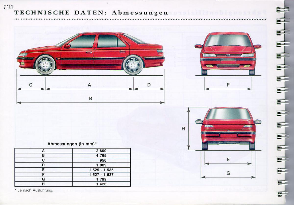 Peugeot 605 instrukcja obslugi / page 134