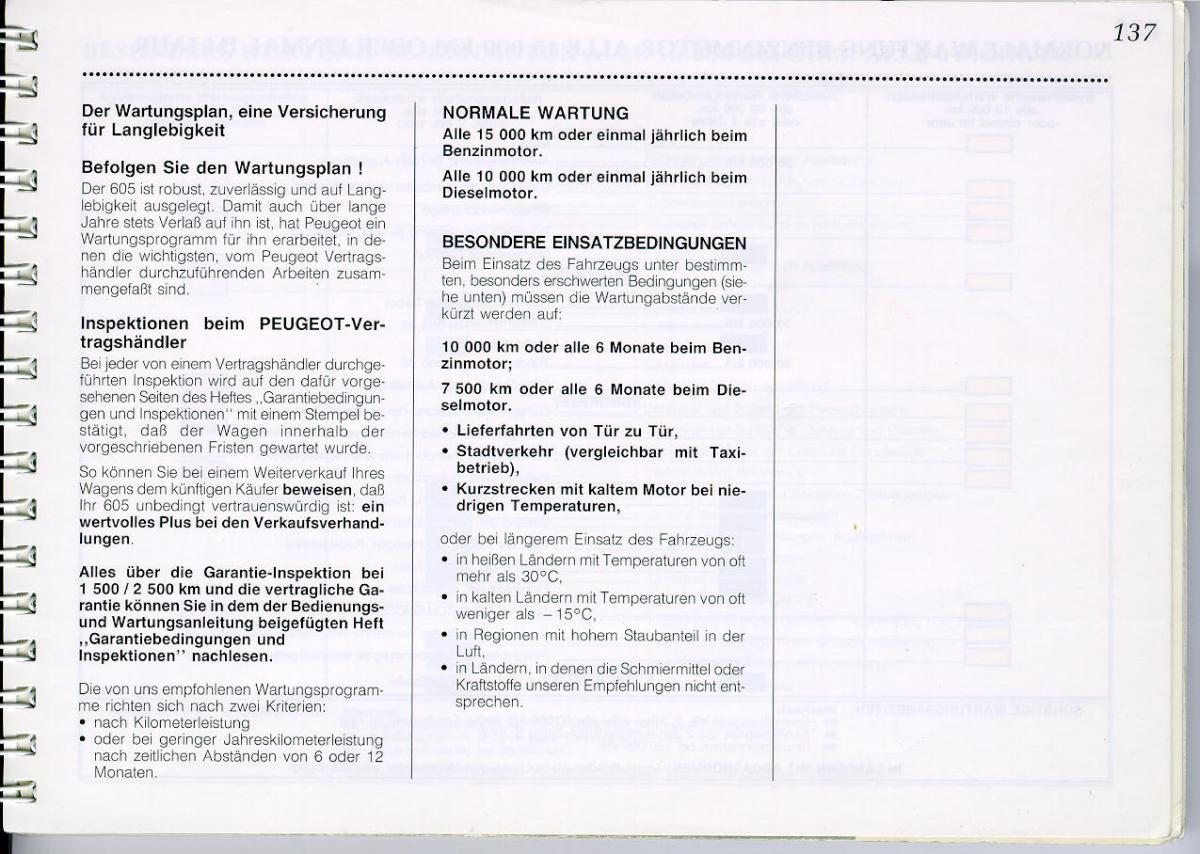 Peugeot 605 instrukcja obslugi / page 139