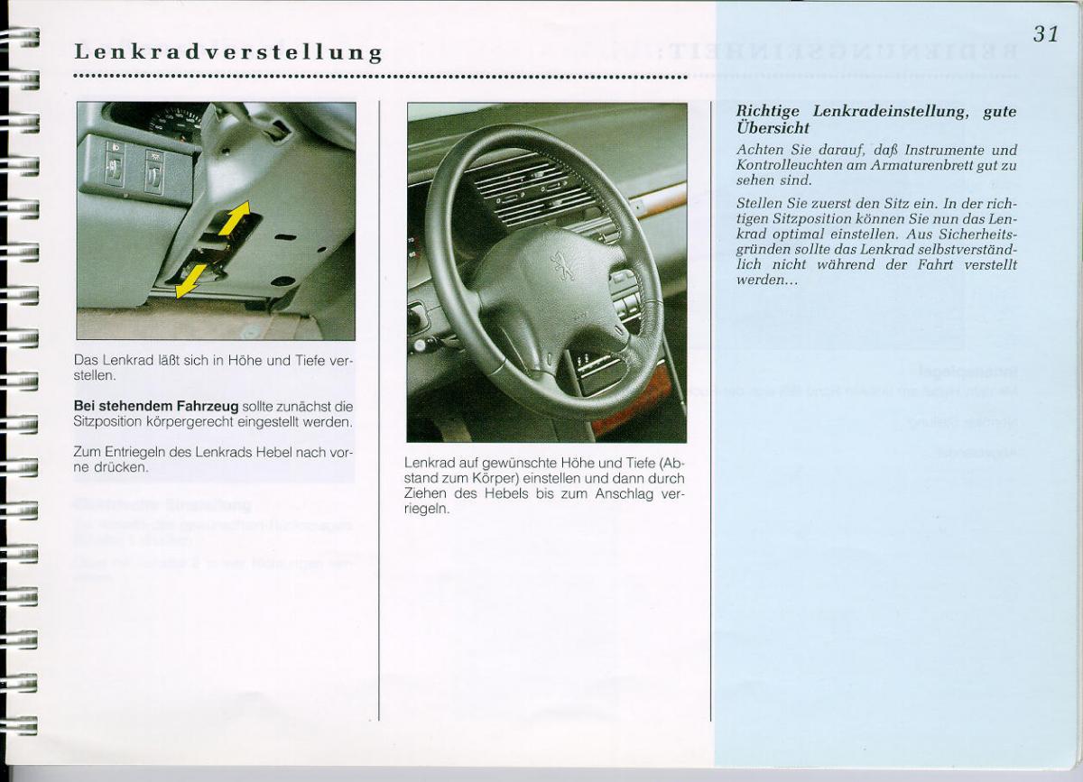 Peugeot 605 instrukcja obslugi / page 33