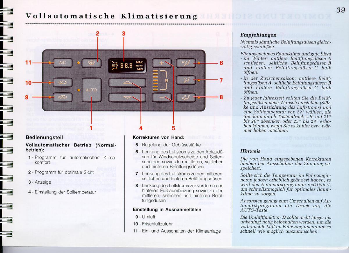 Peugeot 605 instrukcja obslugi / page 41