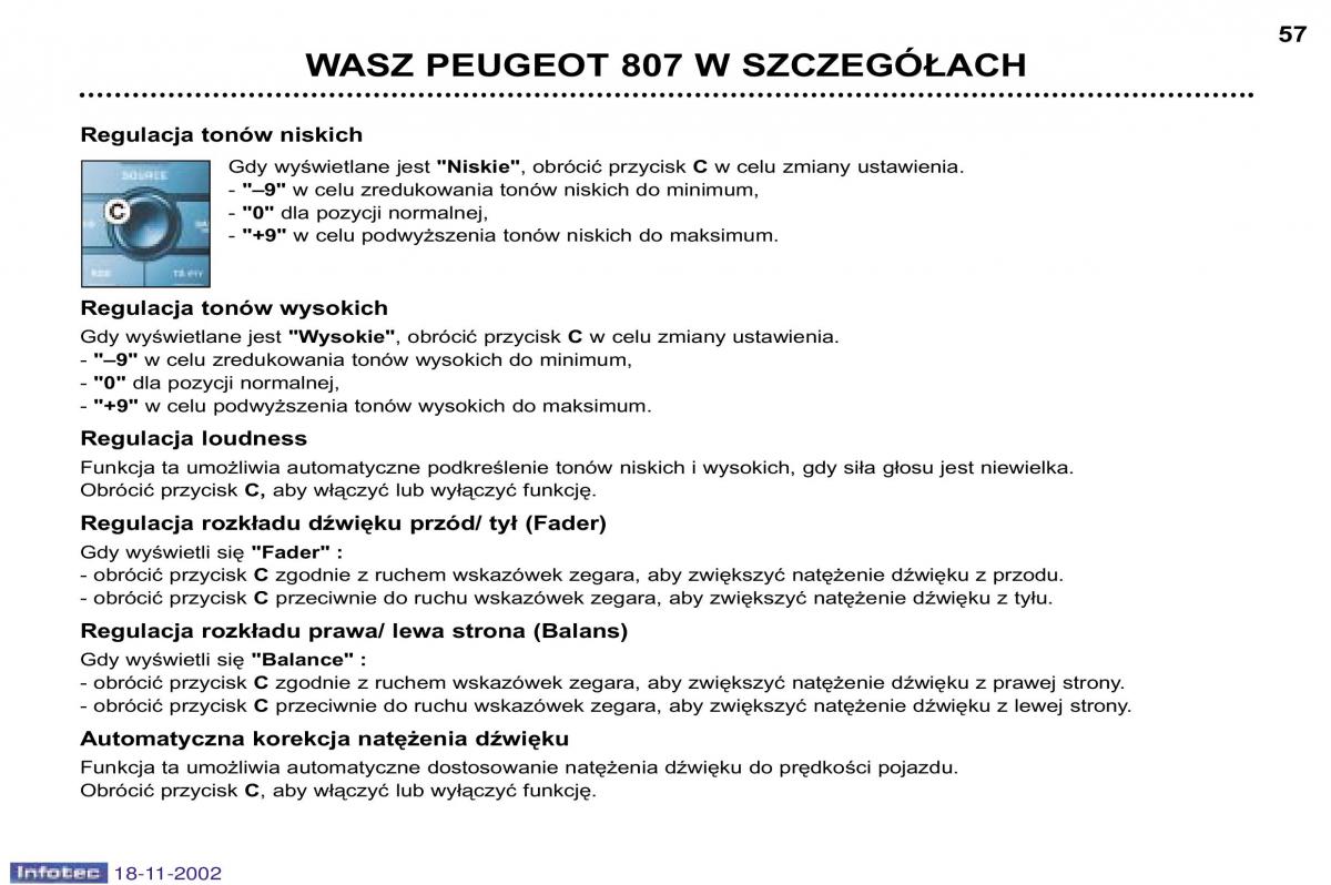 Peugeot 807 instrukcja obslugi / page 57