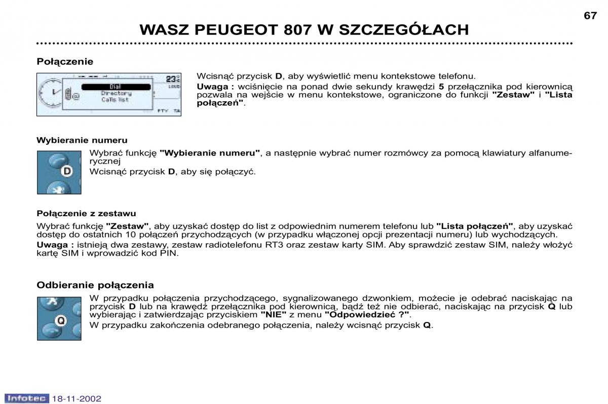 Peugeot 807 instrukcja obslugi / page 67