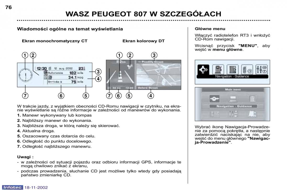 Peugeot 807 instrukcja obslugi / page 76