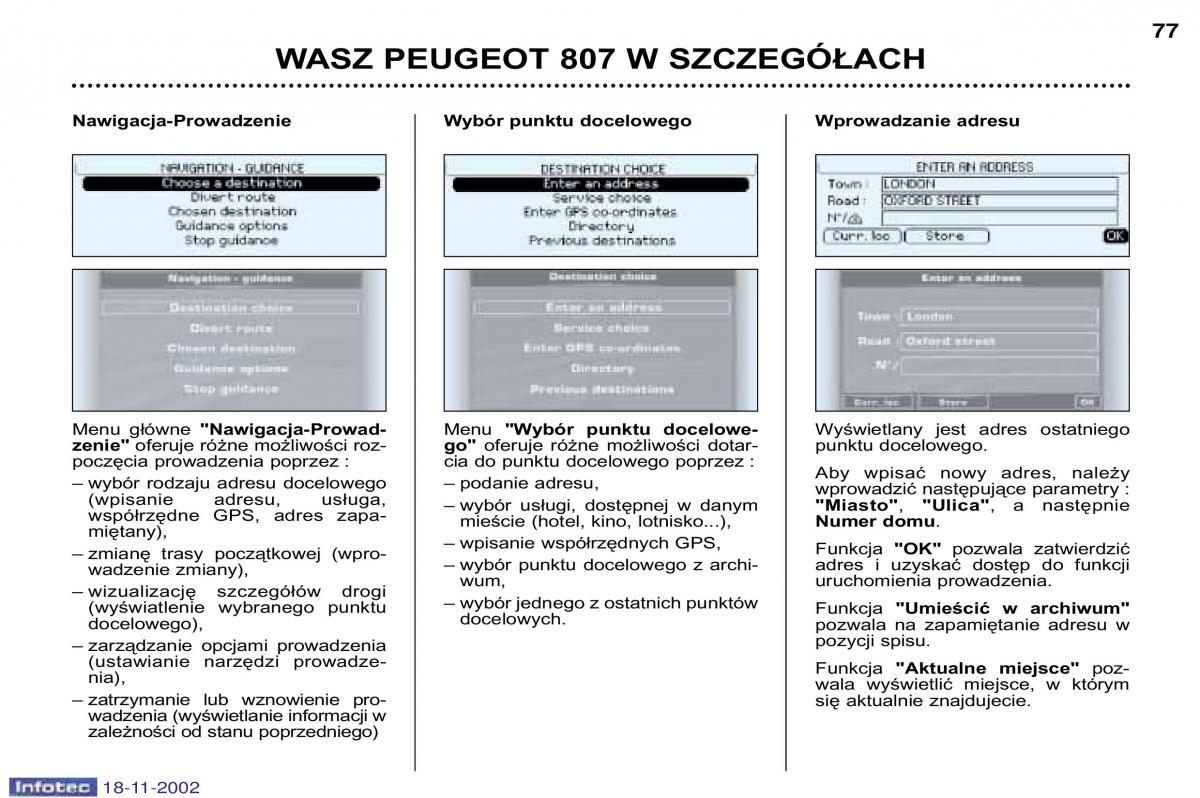  Peugeot 807 Peugeot 807 instrukcja obslugi / page 77