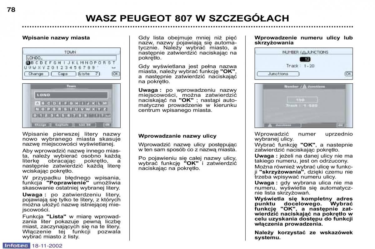 Peugeot 807 instrukcja obslugi / page 78