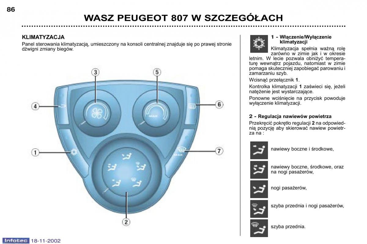 Peugeot 807 instrukcja obslugi / page 87