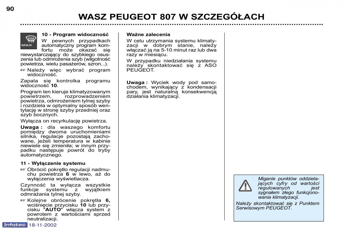 Peugeot 807 instrukcja obslugi / page 91