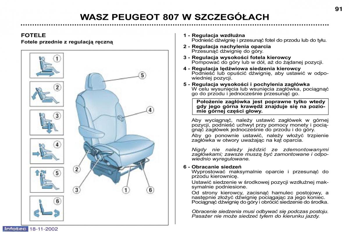 Peugeot 807 instrukcja obslugi / page 92