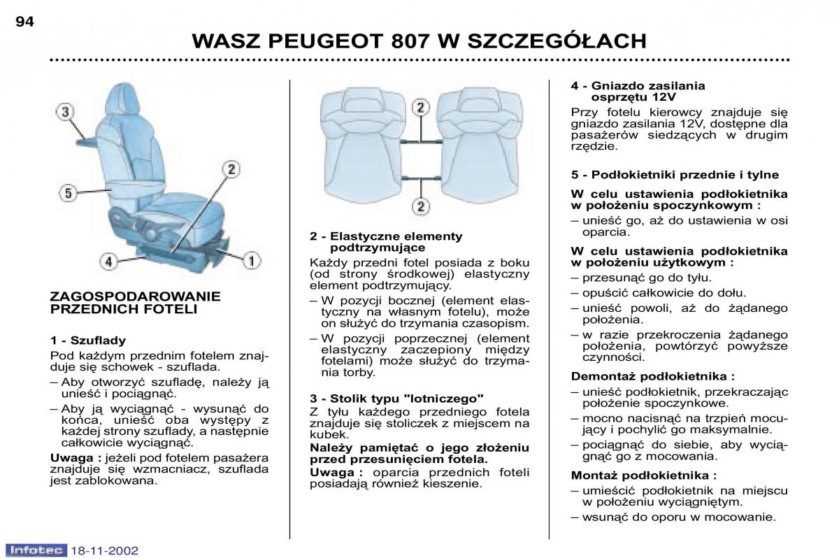 Peugeot 807 instrukcja obslugi / page 94