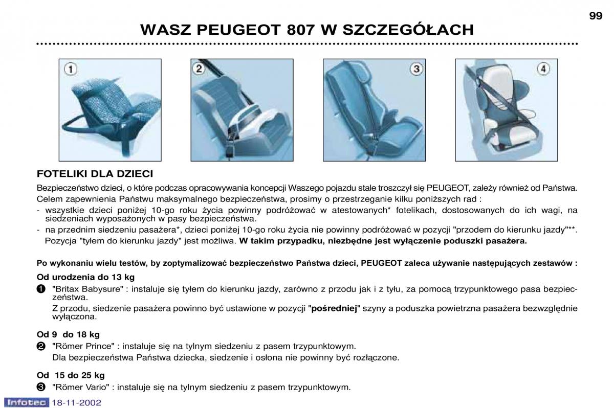  Peugeot 807 Peugeot 807 instrukcja obslugi / page 99