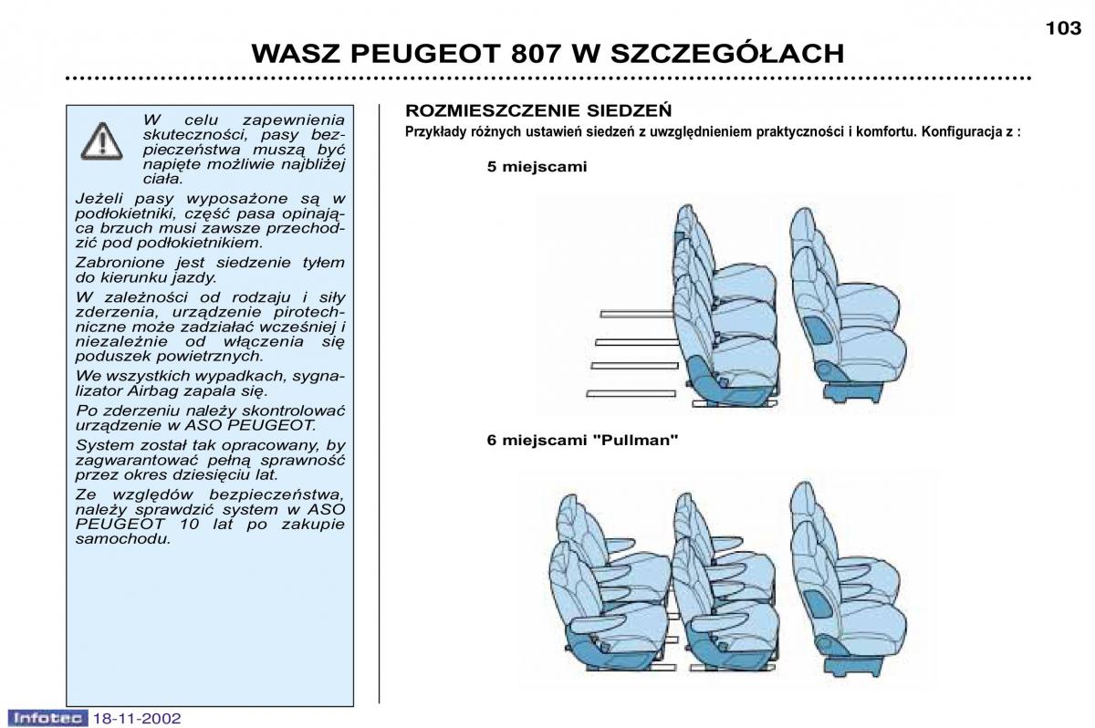 Peugeot 807 instrukcja obslugi / page 102