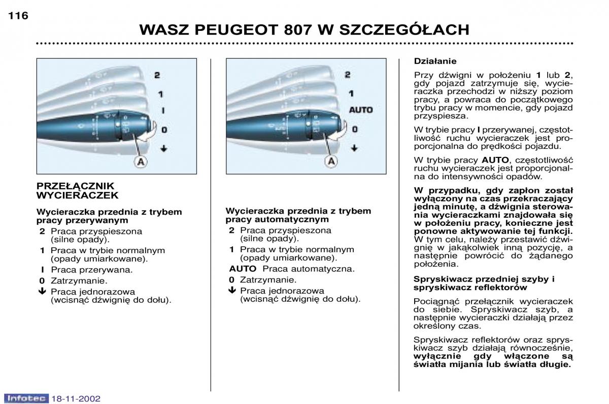 Peugeot 807 instrukcja obslugi / page 117