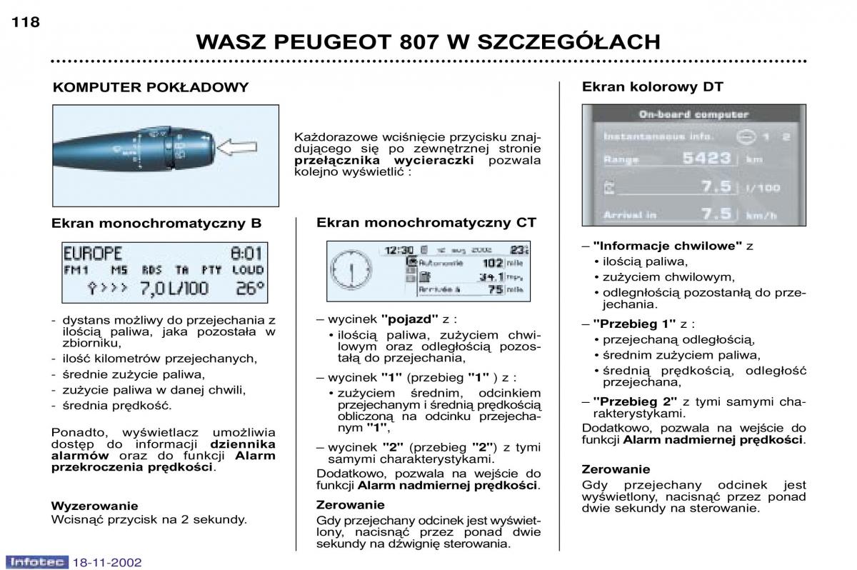 Peugeot 807 instrukcja obslugi / page 119